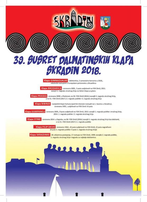 39. Susret dalmatinskih klapa Skradin 2018